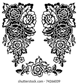 Stylized floral design.