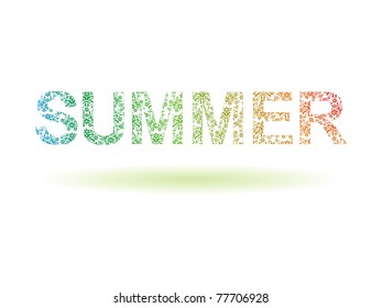 stylized floral element on white background