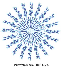 Stylized floral mandala. Vector art