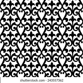 Stylized floral ornament. Vector seamless pattern.