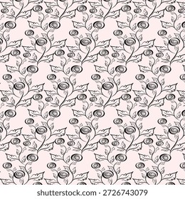  Plano de fundo branco padrão floral estilizado 