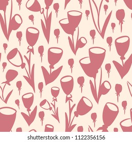 Stylized floral seamless pattern. Flowers beckground.