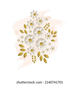 gráfico estilizado de vectores florales