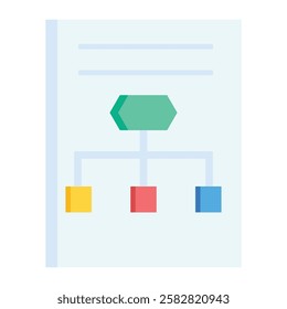 Stylized flow chart icon representing workflow automation, system design, and business processes.