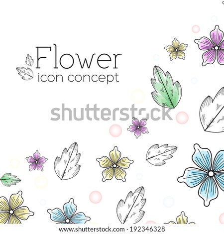 stylized flower background concept. Vector illustration design