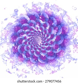 Stylized flower. Computer generated pattern. Useful as background or design element for images devoted to subjects of nature, beauty, cosmetics, etc.