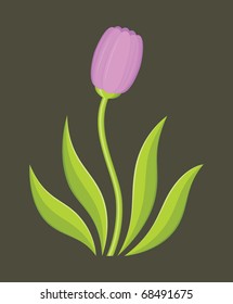 Stylized flower emblem