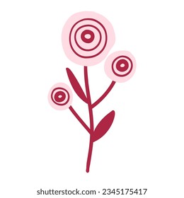 Stilvolle Blume. handgezeichnete Vektorgrafik