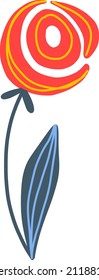 stylized flower on a transparent background
