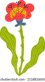 stylized flower on a transparent background