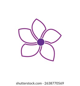 Stylized flower plumeria logo vector symbol