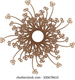 stylized flower wreath