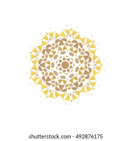 stylized flowers, mandala.