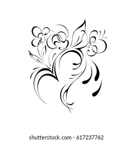 stylized flowers on a white background