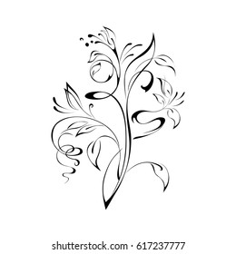 stylized flowers on a white background