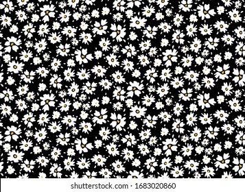 Flores estilizadas sin fisuras. Diseño vectorial estiloso para tela, papel pintado, envoltura
