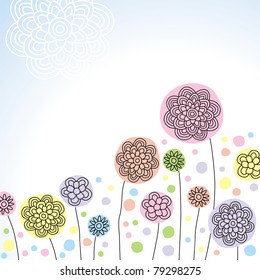 stylized flowers with space for text