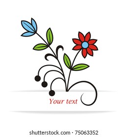 stylized flowers with space for your text