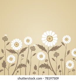 stylized flowers with space for your text