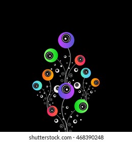 Stylized flowers. Vector illustration