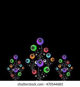 Stylized flowers. Vector illustration