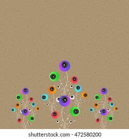 Stylized flowers. Vector illustration