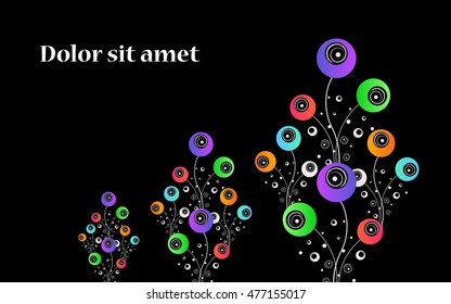 Stylized flowers. Vector illustration