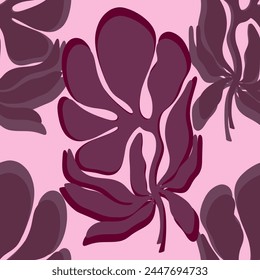 stylized flowers vector seamless in Matisse style vector seamless pattern