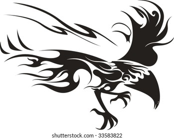 stylized flying bird