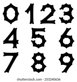 Stylized font joints. Vector design.