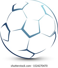 Stylized football ball on a white background sport vector illustration