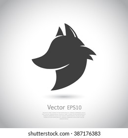 Stylized Fox Head Icon Vector