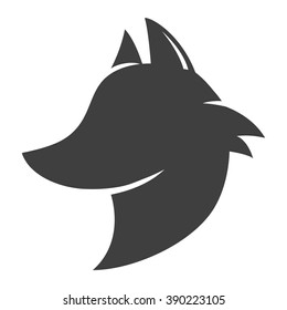 Stylized fox head icon vector