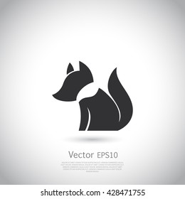 Stylized fox icon vector