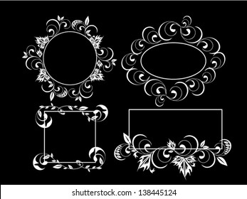 Stylized frame on a black background