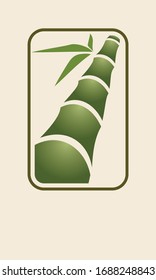 Stylized Framed Bamboo Stem with Nodes