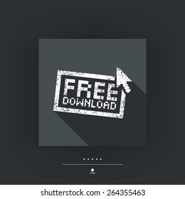 Stylized "Free download" print