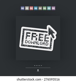 Stylized "Free download" print