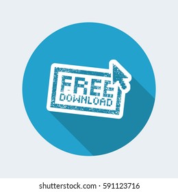 Stylized "Free download" print