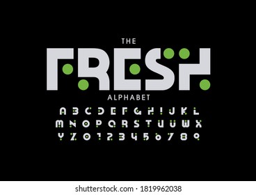 Stylized fresh alphabet font vector