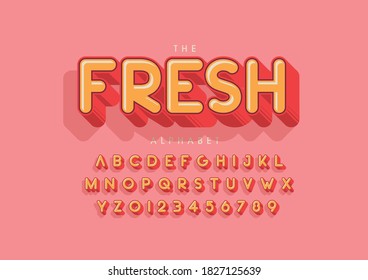 Vector de tipo de letra fresco estilizado