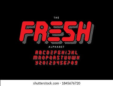 Vector de tipo de letra fresco estilizado