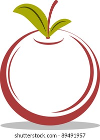 The stylized fruit / an apple