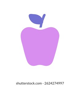 Stylized fruit icon with soft hues for health, education, and design use