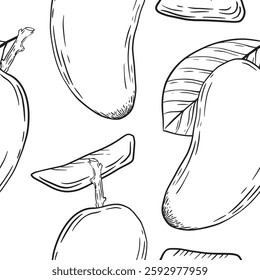 Padrões de fruta estilizados projetados especificamente para desenhos modernos e contemporâneos
