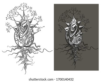 imagen vectorial barboab estilizada