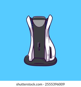 Stylized Game Console Cartoon Vector Illustration. Device Technology Concept. Flat Cartoon Outline Style.