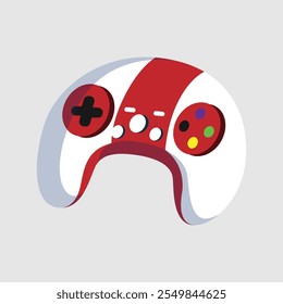 Stilisierte Spielcontroller-Illustration mit schlanken Tasten und Joysticks, ideal für Spiele, Unterhaltung oder technologiebezogene Designs. Perfekt für die Darstellung von digitalem Spaß und interaktiven Erfahrungen.