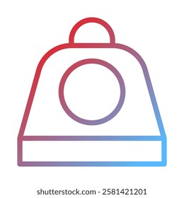 Stylized Garbage Can Icon Gradient Outline