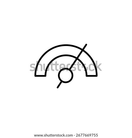 Stylized Gauge Representation Depicting Measurement Indication With A Needle Pointer